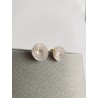 Boucles d'oreilles clous, Couronne de nacre