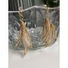 Boucles d'oreilles or, Trio de feuilles or