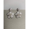 Boucles d'oreilles argent, Fleur de satin