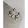 Boucles d'oreilles argent, Fleur de satin